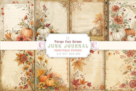 Crafting Autumnal Charm with Vintage Journal Pages