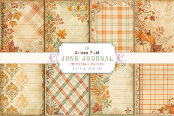 Crafting Cozy Autumn Stories with Plaid Junk Journal Pages