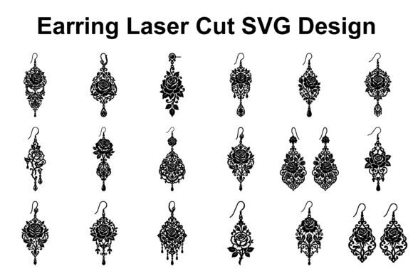 Designing Floral Elegance with the Rose Earring SVG Bundle