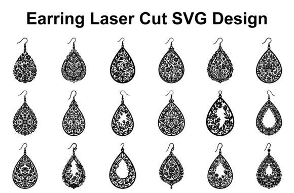 Elegant Vintage Earring SVG Bundle for Handmade Jewelry