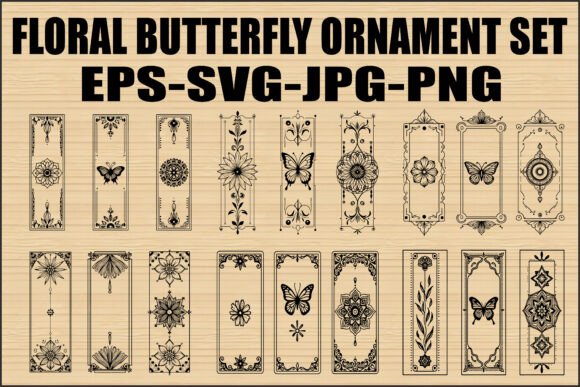 Elevate Your Craft with the Floral Butterfly Laser Bookmark SVG Set