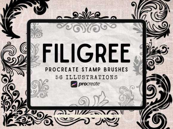 Elevate Your Procreate Art with Filigree Stamp Brushes