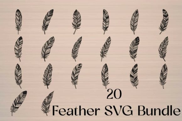 Feather SVG Bundle: Natural Artistry for Modern Crafters