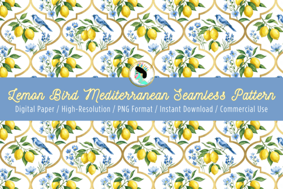 Lemon Bird Botanical Seamless Pattern: A Designer's Garden