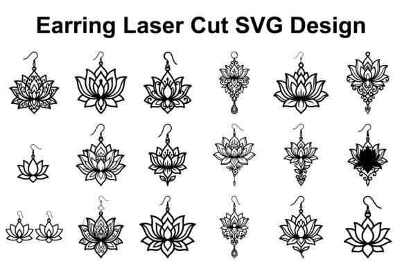 Lotus Earring SVG Bundle: 20 Designs for Modern Makers