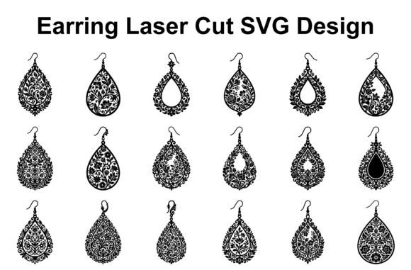 Ornamental Earring SVG Bundle: 20 Elegant Laser Cut Designs