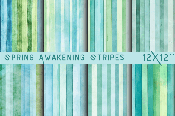 Spring Awakening Stripes Paper: Fresh Floral Patterns for Designers