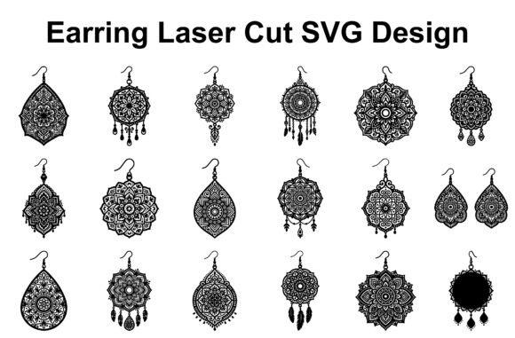 Unlock Your Creative Potential with 20 Boho Mandala Earring SVGs