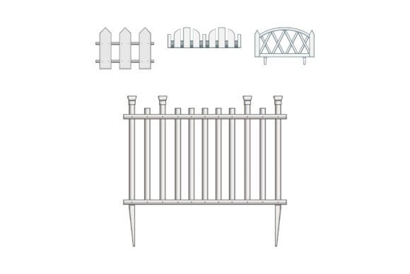 Various White Fence Designs Offering Pro for Modern Properties